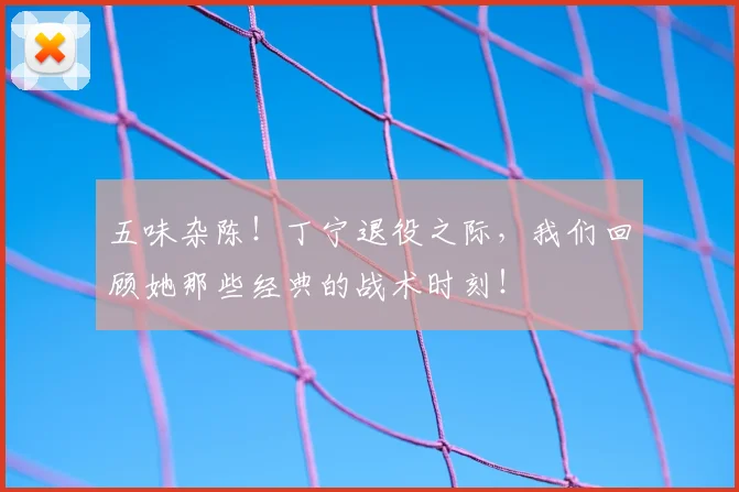 五味杂陈!丁宁退役之际,我们回顾她那些经典的战术时刻!